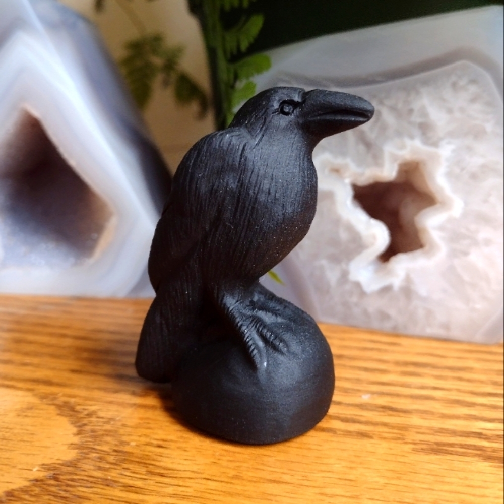 Obsidian Crow Crystal